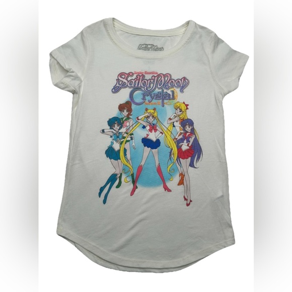 Sailor Moon Crystal Kids White T-Shirt - Picture 1 of 7